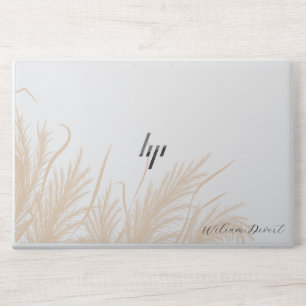 Pampas grass monogram HP laptop skin