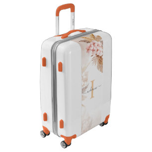 Pampas Grass Monogram Name Family Vacation Luggage