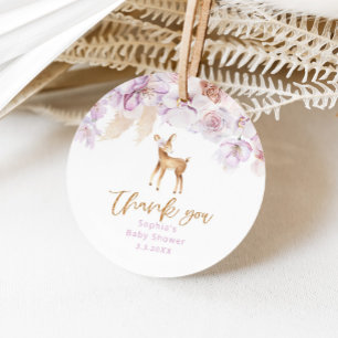 Pampas grass oh deer baby shower favor tags