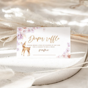 Pampas grass Oh deer diaper raffle ticket Enclosure Card