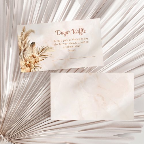 Pampas Grass Orchid Diaper Raffle Enclosure Card