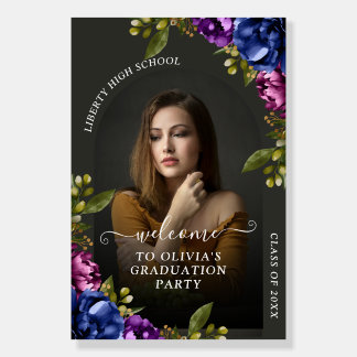 Pampas Grass Orchid Floral Photo Graduation Party Foam Board