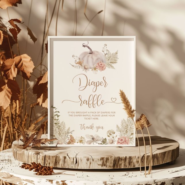 Pampas grass pumpkin diaper raffle poster (Creator Uploaded)