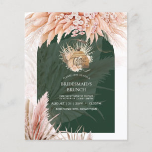 Pampas Grass TEA PARTY Bridal Shower Lunch Flyer