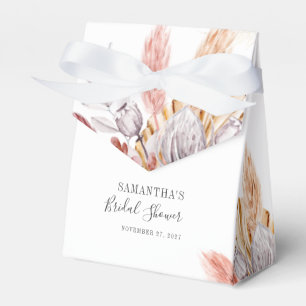 Pampas Grass Terracotta Botanical Bridal Shower Favor Boxes