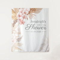 Pampas Grass Terracotta Bridal Shower Backdrop