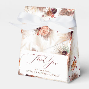 Pampas Grass Terracotta Flowers Tropical Favor Boxes