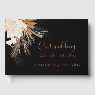 Pampas Grass Terracotta Rose Gold Foil Wedding Foil Guest Book
