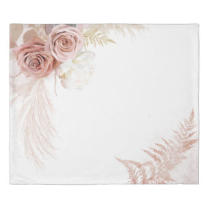 Pampas Grass Terracotta Tan Dried Palms Duvet Cover