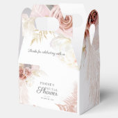 Pampas Grass Terracotta Tan Palms Bridal Shower  Favor Boxes (Opened)