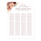 Pampas Grass Terracotta Wedding Seating Chart