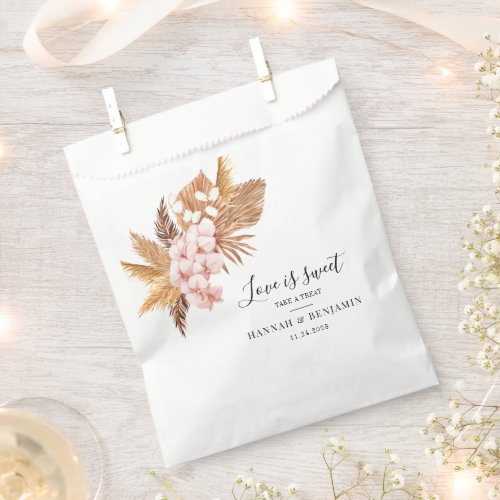 Pampas Grass Terracotta Wedding Thank You Favor Bag