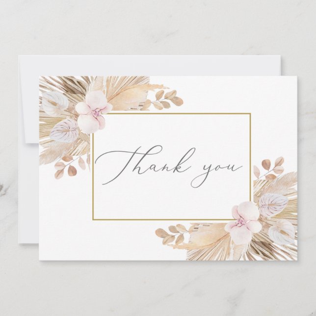 Pampas Grass Thank You Card (Front)