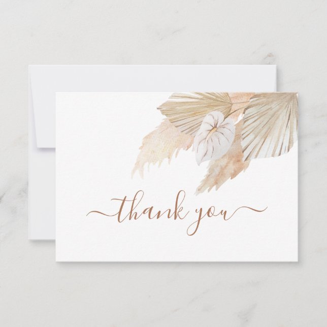 Pampas Grass thank you Note Card (Front)