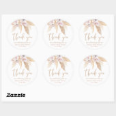 Pampas grass tropical leaves baby shower stickers (Sheet)