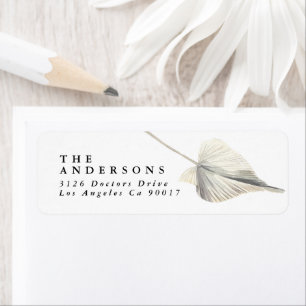 Pampas Grass Tropical Wedding Return Address Label