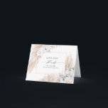 Pampas Grass White Floral Wedding Thank You<br><div class="desc">Pampas grasses wedding thank you cards</div>