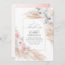 Pampas Grass White Orchids Tropical Christening Invitation