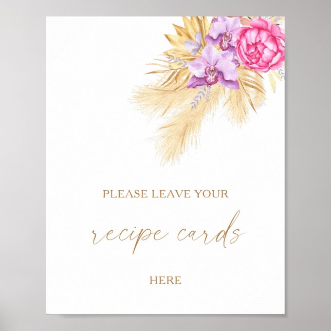 Pampas grass - Your recipe card here Poster (Front)