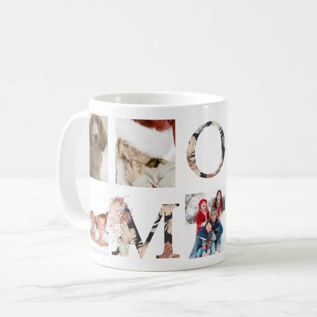Pampas Letters MOM | Mother's Day Coffee Mug (Front Left)