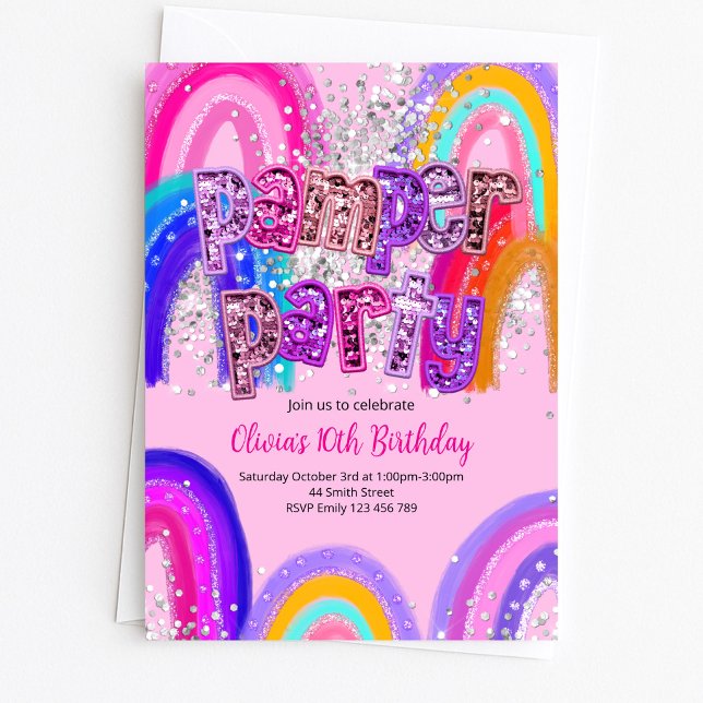 Pamper Party Birthday Invitation (Creator Uploaded)