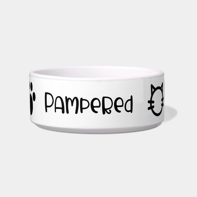 Pampered Cat Bowl (Front)