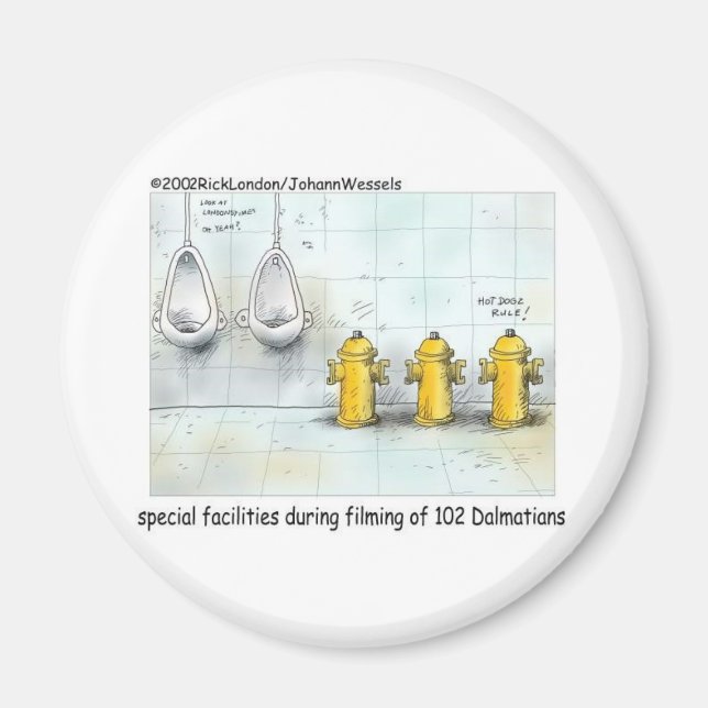 Pampered Dog Bathrooms Funny Gifts & Tees Magnet (Front)