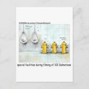 Pampered Dog Bathrooms Funny Gifts & Tees Postcard