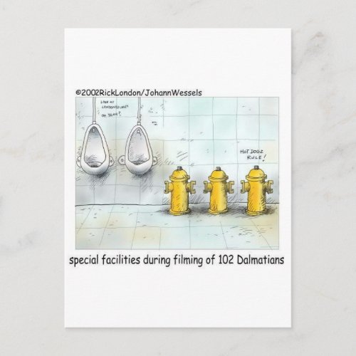Pampered Dog Bathrooms Funny Gifts  Tees Postcard