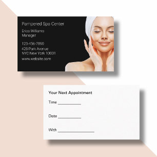 Pampered Ladies Spa Appointment Business Cards