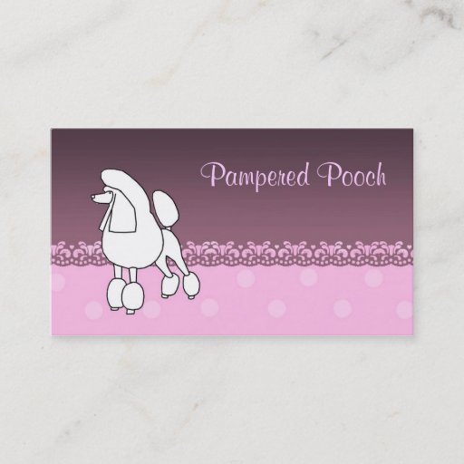 Customizable Pampered Pooch Business Cards
