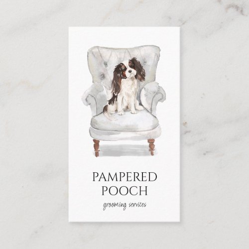 Pampered Pooch Dog Spa Grooming  Business Card