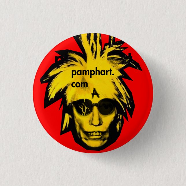 pamphart.com badge #6 pinback button (Front)