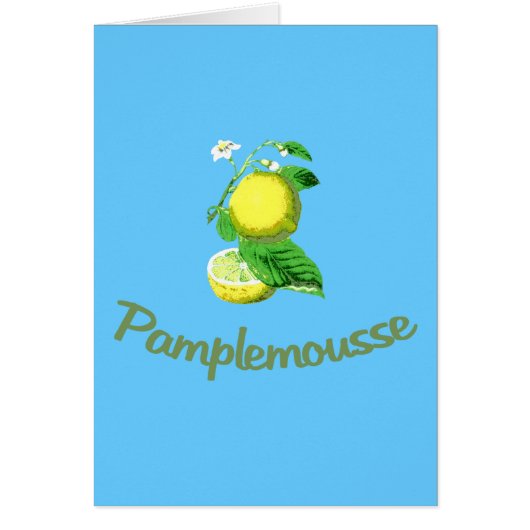 Pamplemousse French for Grapefruit Cards (Front)