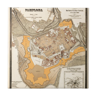 Pamplona Spain 1882 Tile