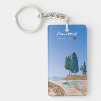 Pamukkale, Turkey - Thermal Pools Slim Keychain