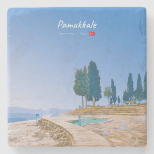 Pamukkale, Turkey - Thermal Pools Stone Coaster