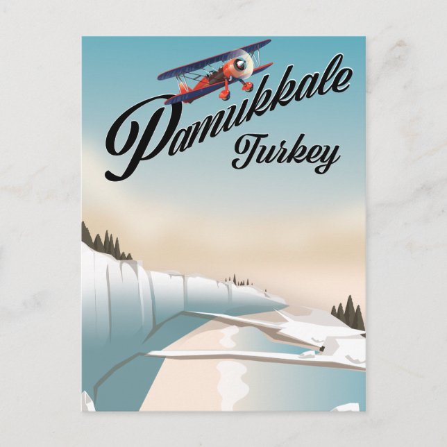 Pamukkale turkey Vacation poster. Postcard (Front)
