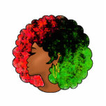 Pan African black girl woman red green pride afro Cutout<br><div class="desc">Inspired by the strong black girls and women in my life.</div>
