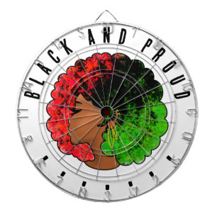 Pan African black girl woman red green pride afro Dart Board