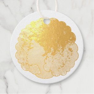Pan African black girl woman red green pride afro Foil Favor Tags