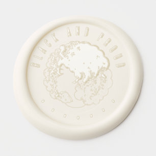Pan African black girl woman red green pride afro Wax Seal Sticker