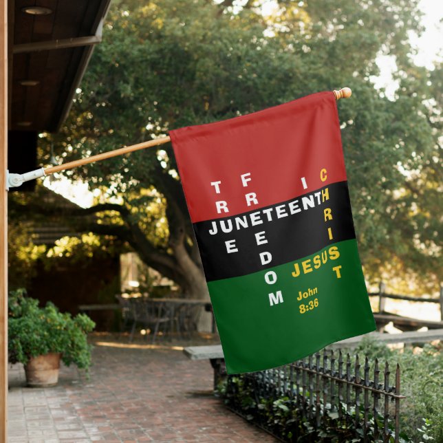 Pan African Christian JUNETEENTH Garden Flag (In SItu)