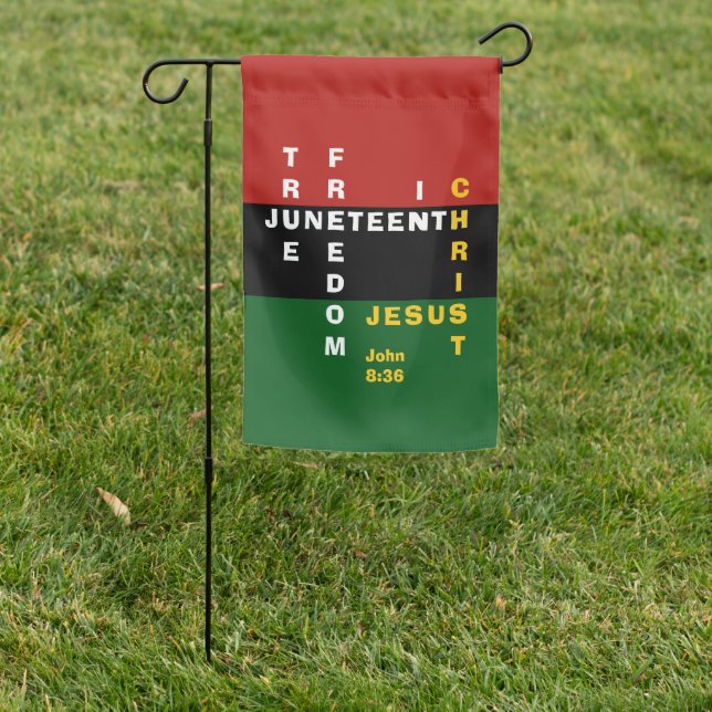 Pan African Christian JUNETEENTH Garden Flag (In SItu)