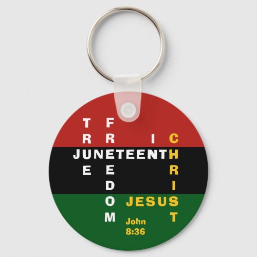 Pan African Christian JUNETEENTH Keychain