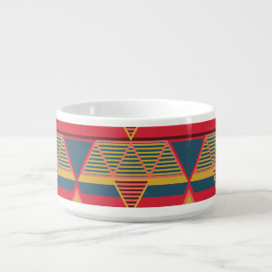 Pan African Colorful Triangle Pattern Bowl