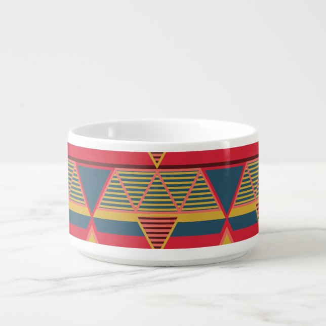 Pan African Colorful Triangle Pattern Bowl (Center)