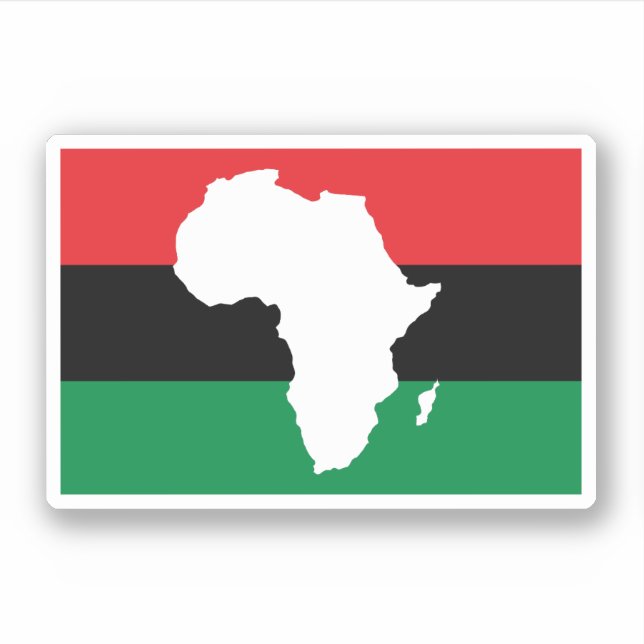 Pan African Continent Flag Sticker (Front)