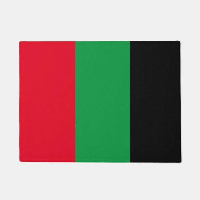 Pan-African Essence: Red, Green, and Black Doormat (Front)