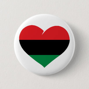 Pan African flag, Afro American Black history Button